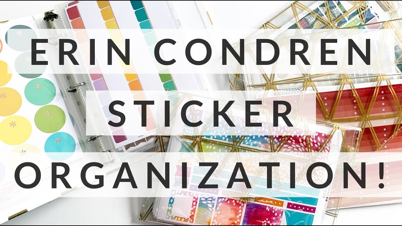 Erin Condren STICKER STORAGE AND ORGANIZATION!