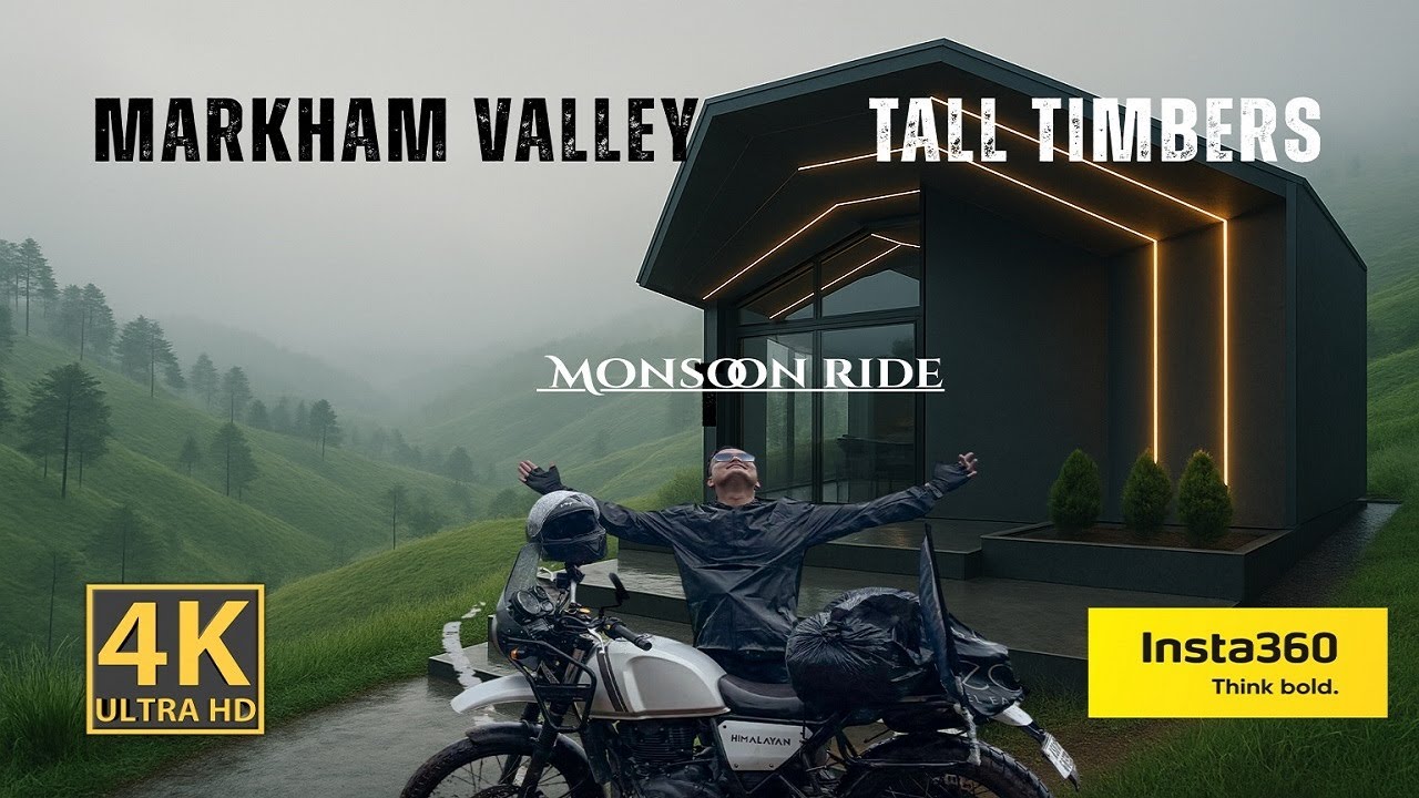 Black Bridge Resort Meghalaya in 4K | Markham Valley Monsoon Ride 🌧 |  Bike Adventure | NE