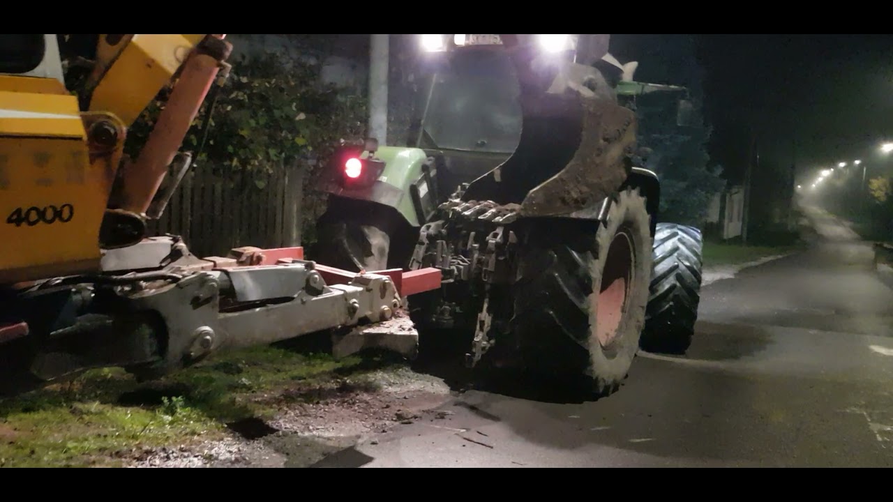 Menzi Muck 4000 transport by Fendt Vario 716 02.11.2022.