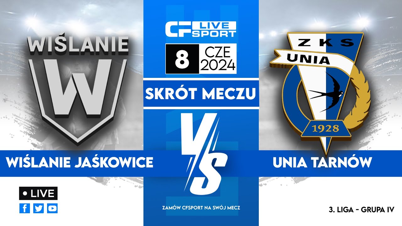 Skrót | Wiślanie Jaśkowice - Unia Tarnów | 08.06.2024