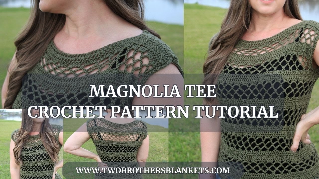 Crochet Summer Top Pattern| Magnolia Tee| Women's XS-5X
