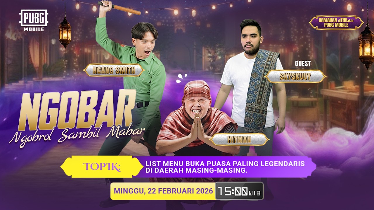 🔴 [LIVE] PUBG MOBILE Ngobar - List menu buka puasa paling legendaris di daerah masing-masing