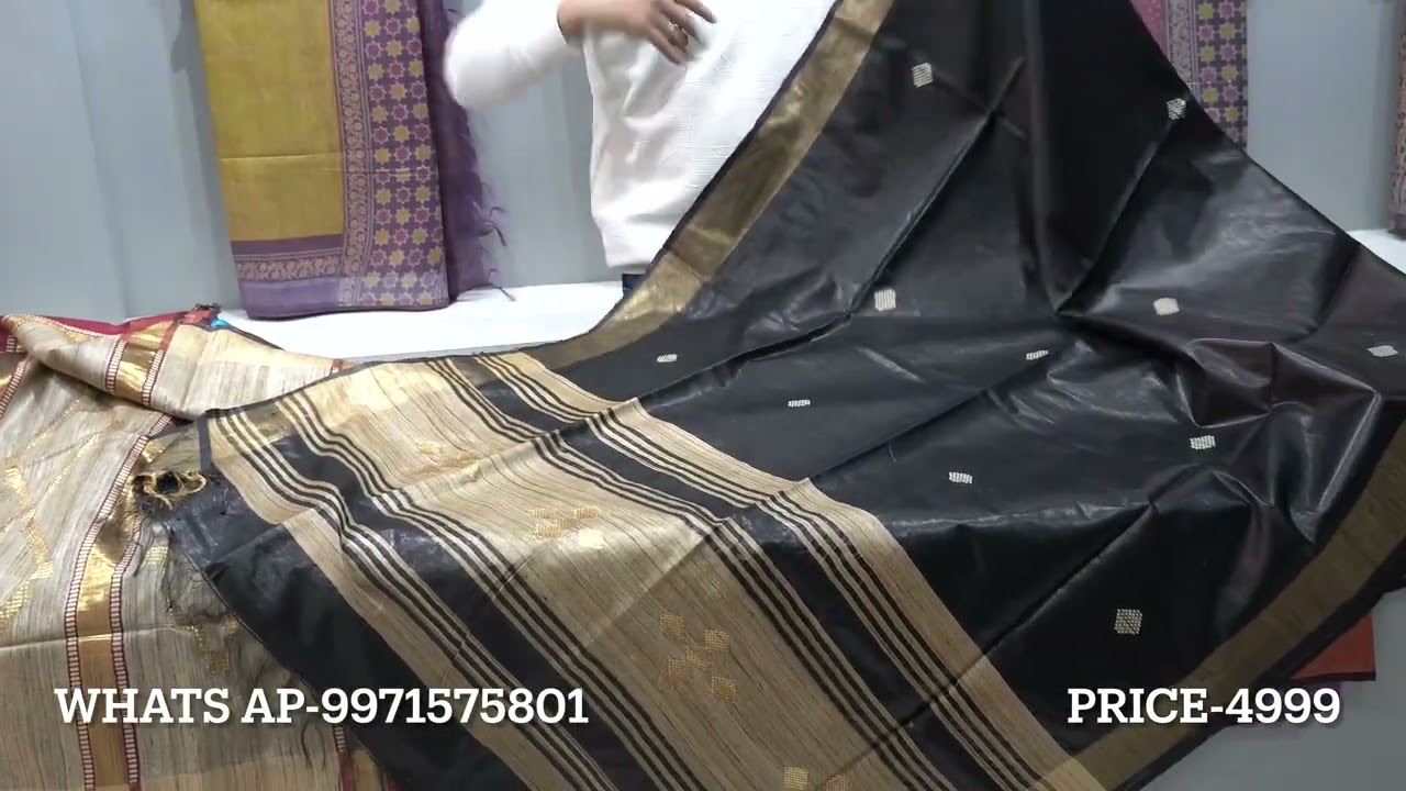 Pure Bhagalpuri Tussar Raw Silk Handloom Sarees New Design|Mohey Desi Saree Latest Videos