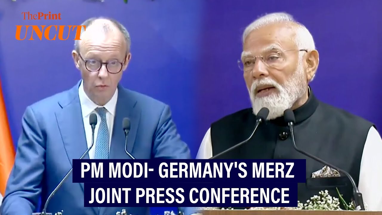 Prime Minister Narendra Modi & German Chancellor Friedrich Merz joint press conference in Gujarat