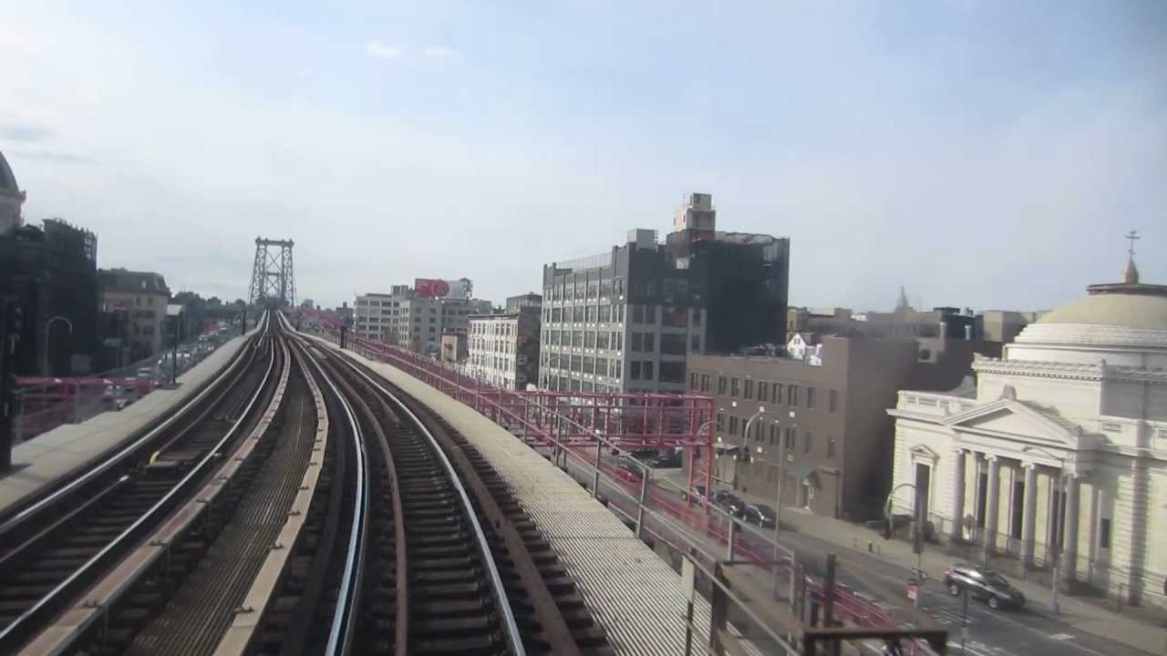 Crossing the Williamsburg Bridge on Train