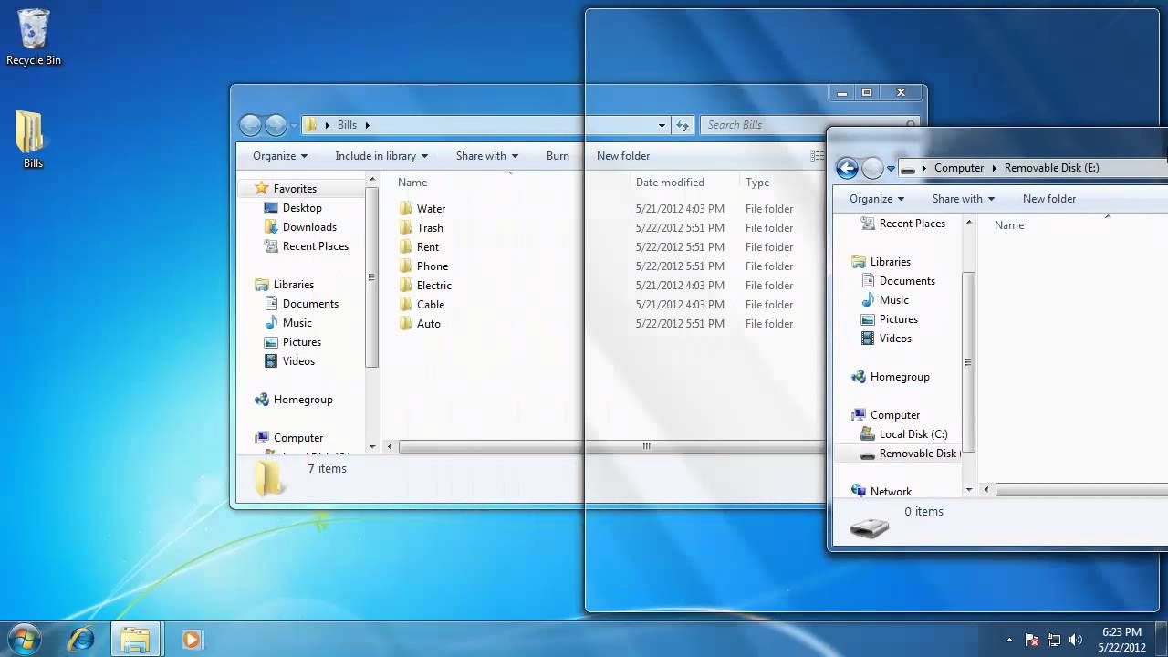 Learn Windows 7 - Moving Files and Folders