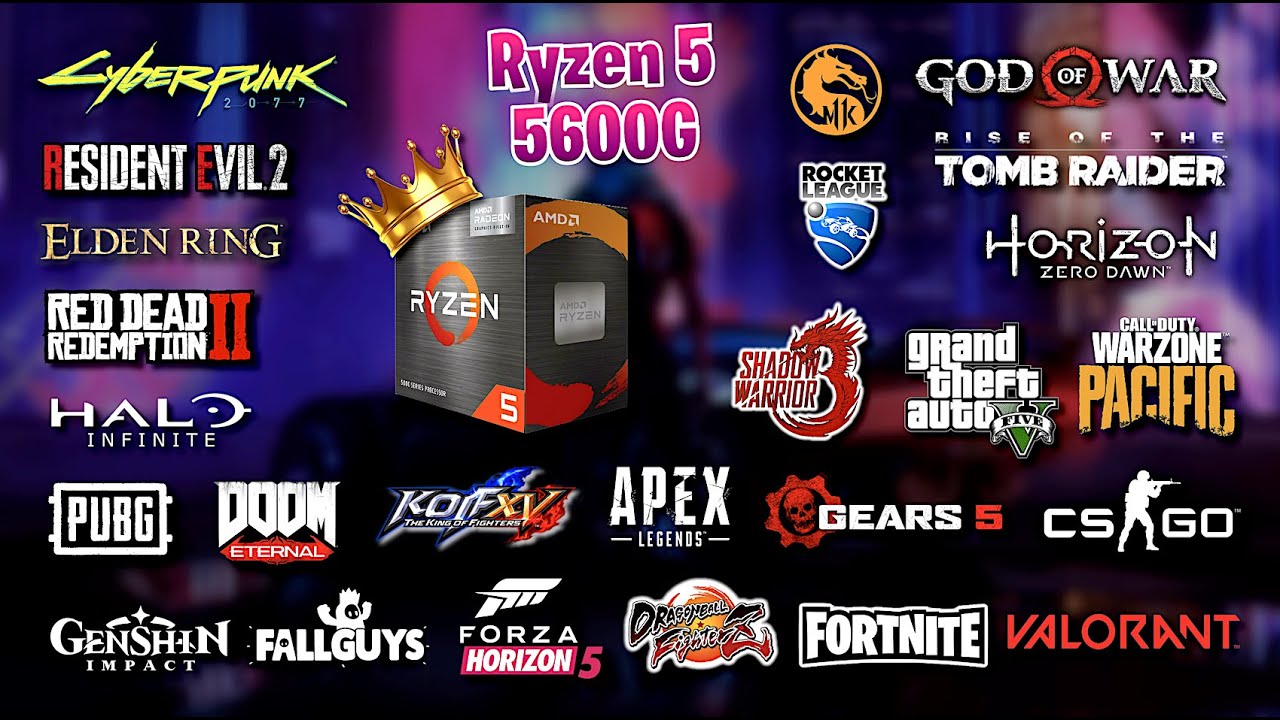 ✅ AMD Ryzen 5 5600G ✅ VEGA 7 ✅ Тест в 25 играх ✅ 1080p - Ультра настройки ✅ 2022