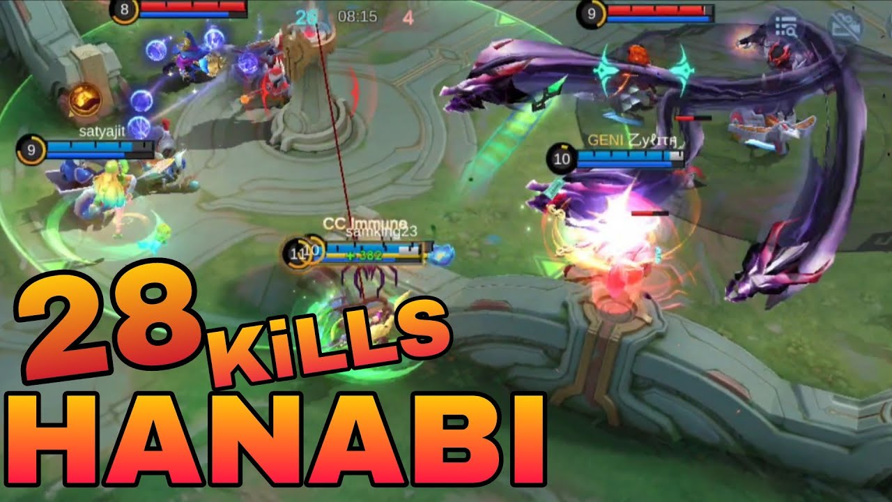 HANABI GAMEPLAY!! 28 KILLS 🥵 NO DEATH' 