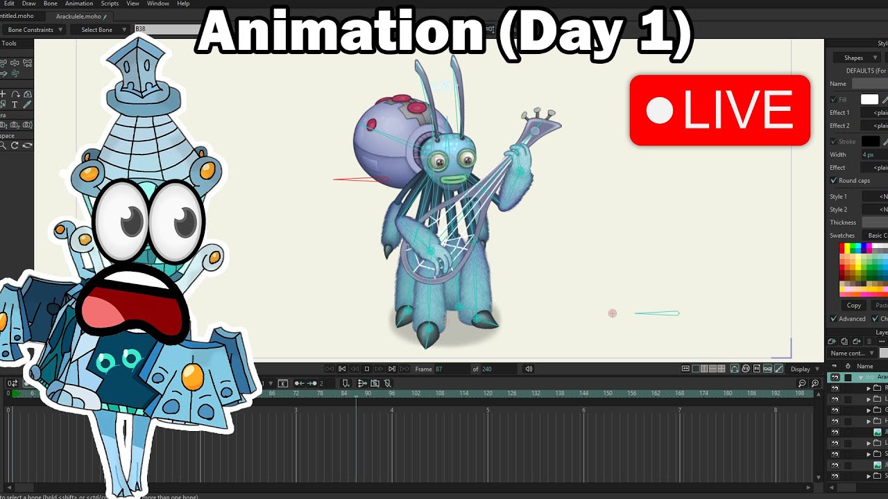 I tried animating My Singing monsters ( this is horrible )  (Day 4)