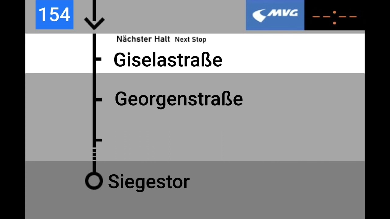 Ansage Bis Siegestor Linie 154 MVG München
