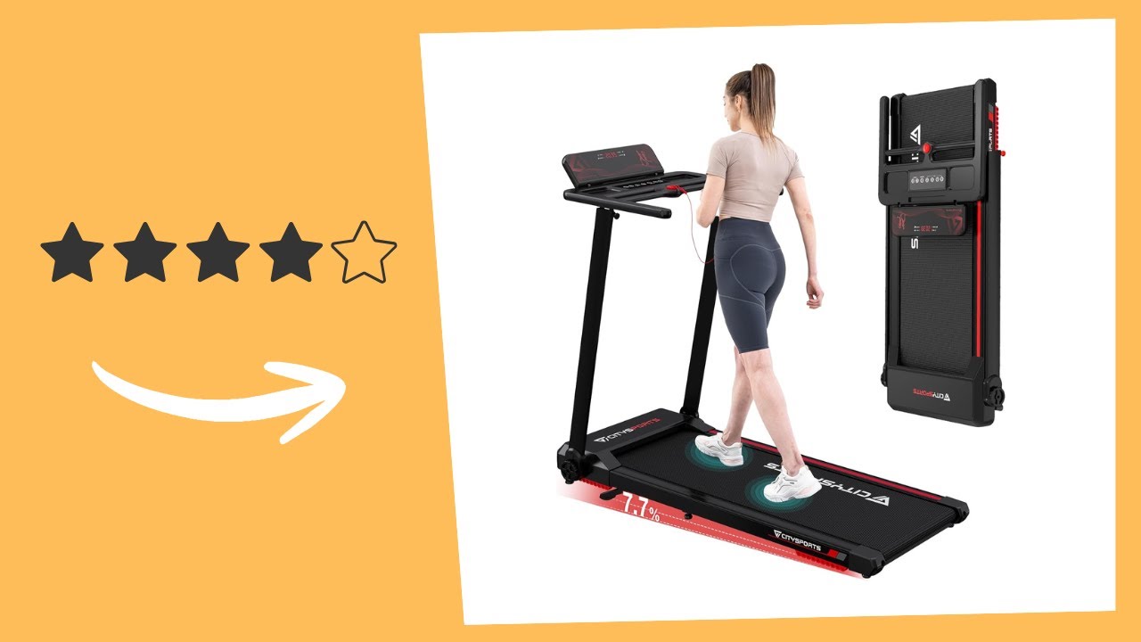 CITYSPORTS Cinta de Correr Plegable,Cinta de Andar eléctrica,con Pantalla LED
