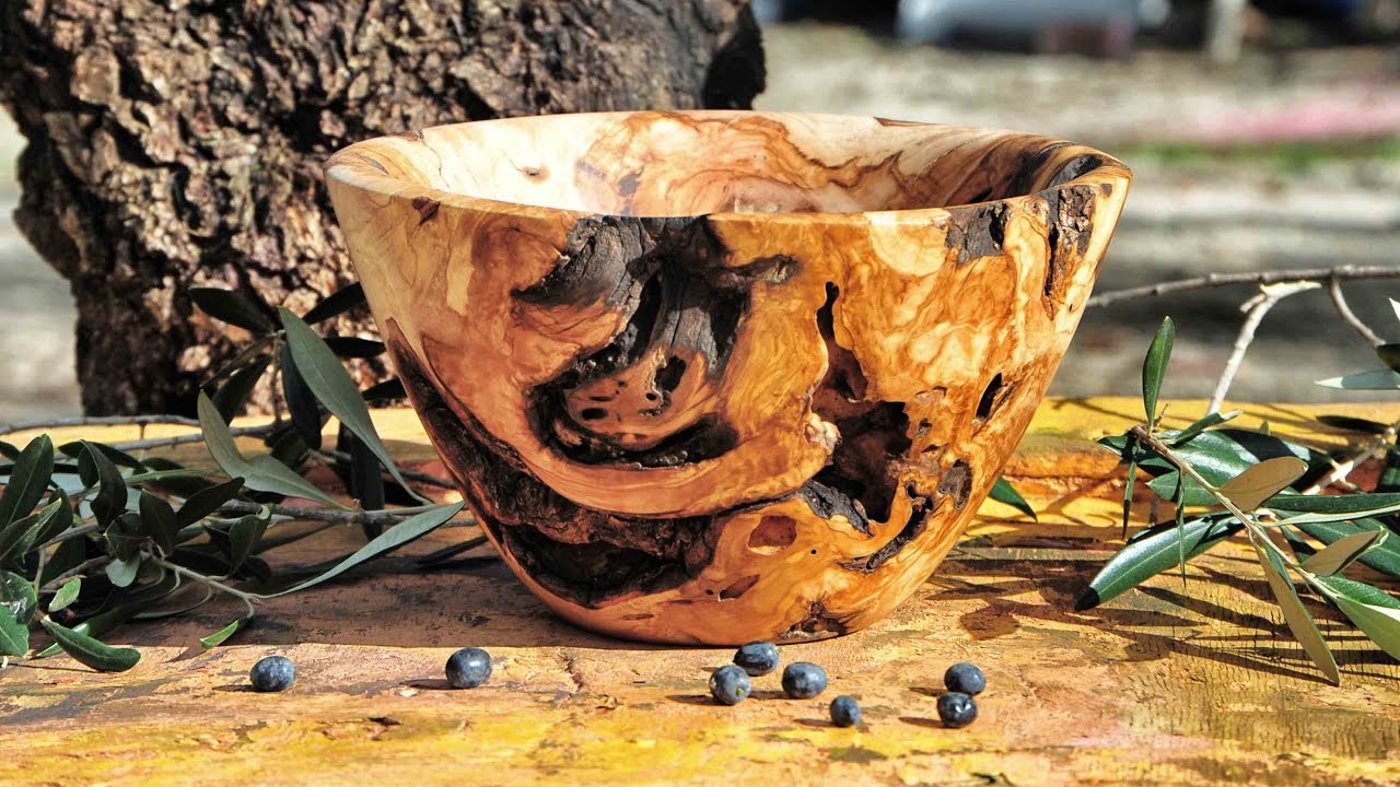 Woodturning a bowl from olive wood root !!! Ξυλοτορνος - κατασκευη μπολ απο ριζα ελιας !