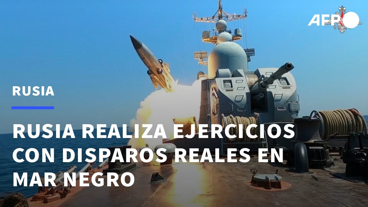 Rusia realiza ejercicios con disparos reales en el mar Negro | AFP