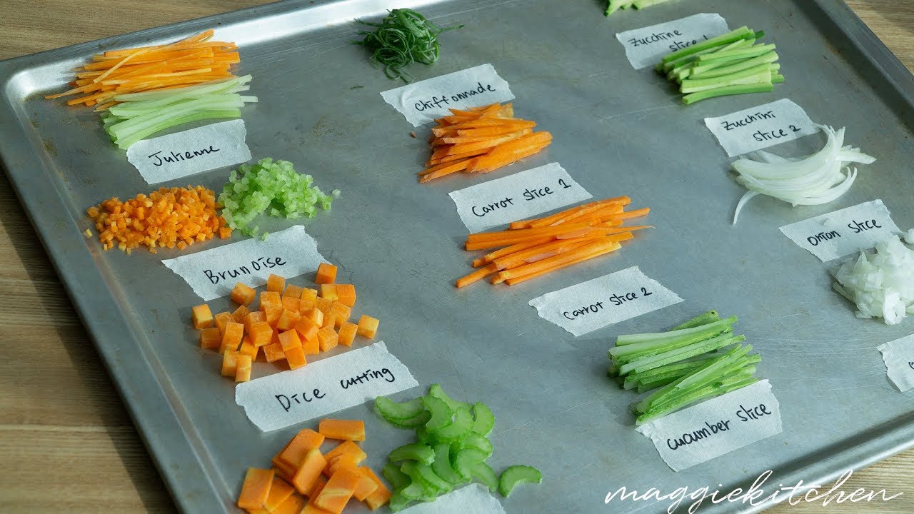 *요리 기초* 칼의 종류, 야채 써는 방법, 칼 사용방법, Types of knives, how to cut vegetables, how to use knives