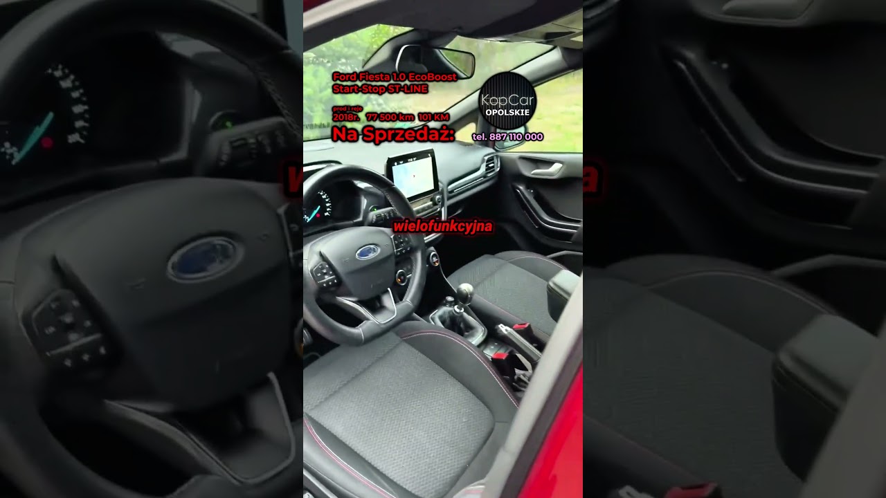Na Sprzedaż Ford Fiesta 1.0 EcoBoost Start-Stop ST-LINE | 2018 | 77 500 km | 101 KM KopCar Opolskie