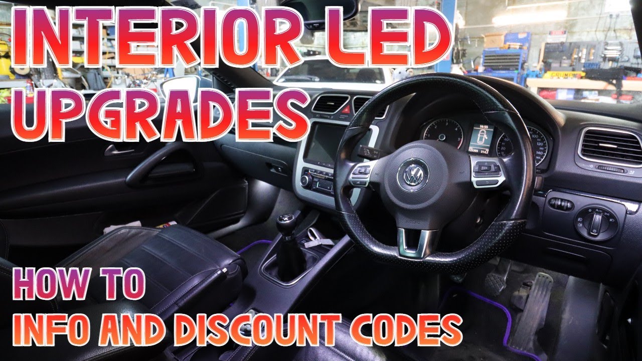 VW Scirocco Full interior LED upgrade pack. How to upgrade interiro lights to LED. Discount code