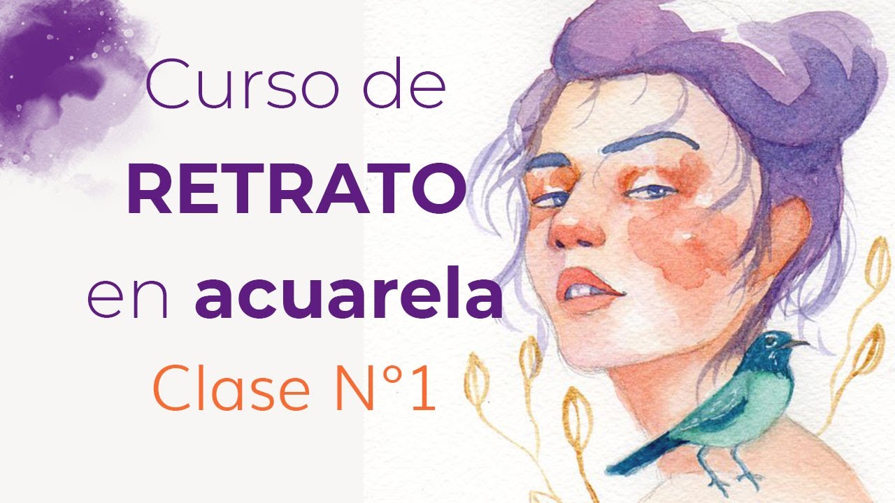 💜Como hacer tonos piel - CURSO de RETRATO en ACUARELA paso a paso para PRINCIPIANTES