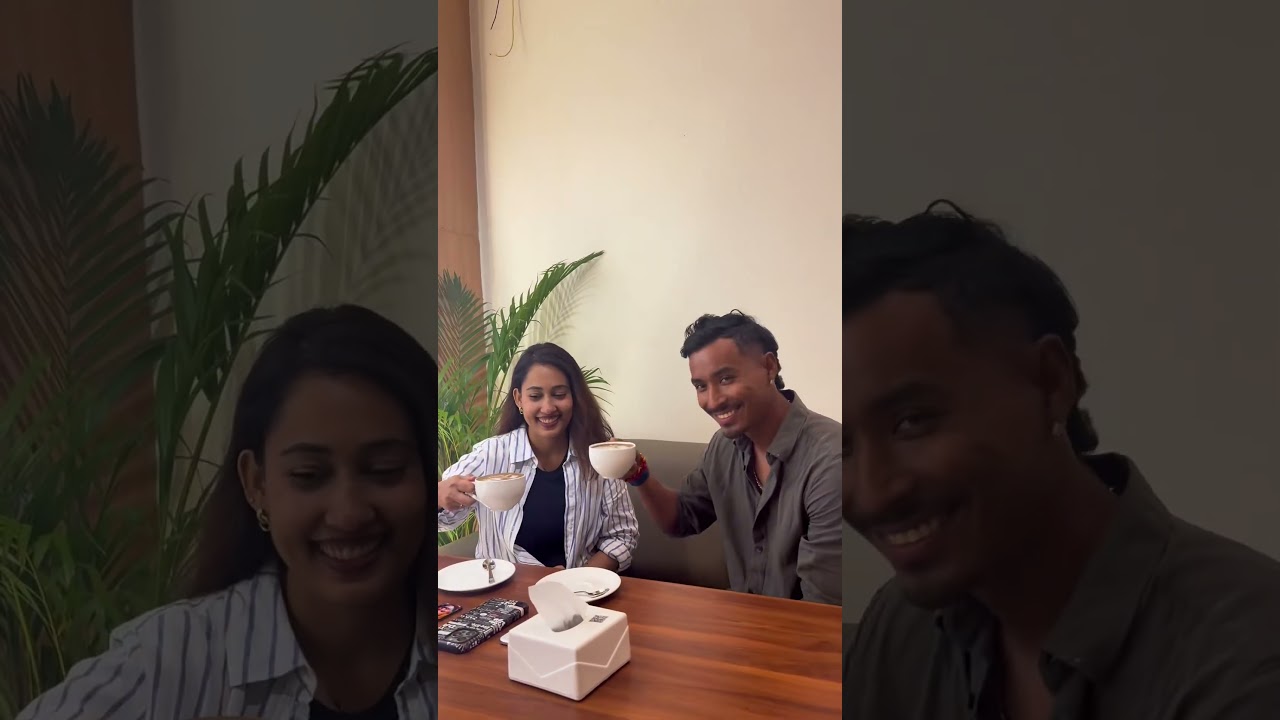 sompal kami has spotted in Rohit paudel's 17 beans cafe with his wife.
