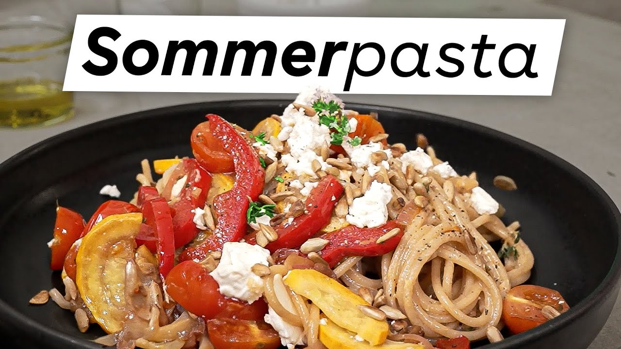 Sommerpasta Rezept mit Gemüse: Cholesterinarme Gemüsepasta