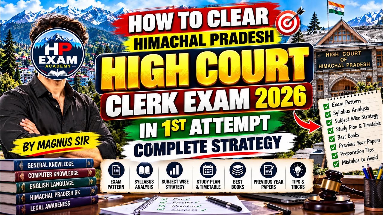 HP High Court Clerk Exam 2026 | Complete Strategy to Crack in 1st Attempt | HP GK