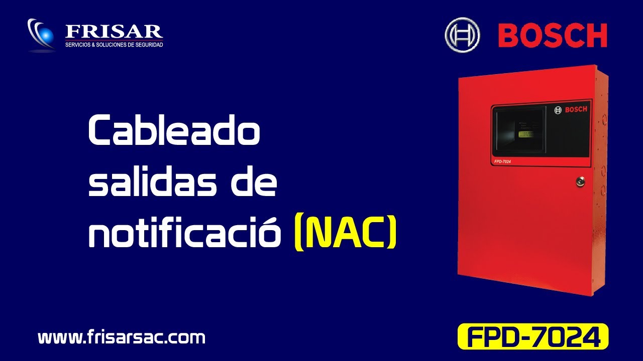 Como cablear las salidas de notificació (NAC) FPD-7024 BOACH