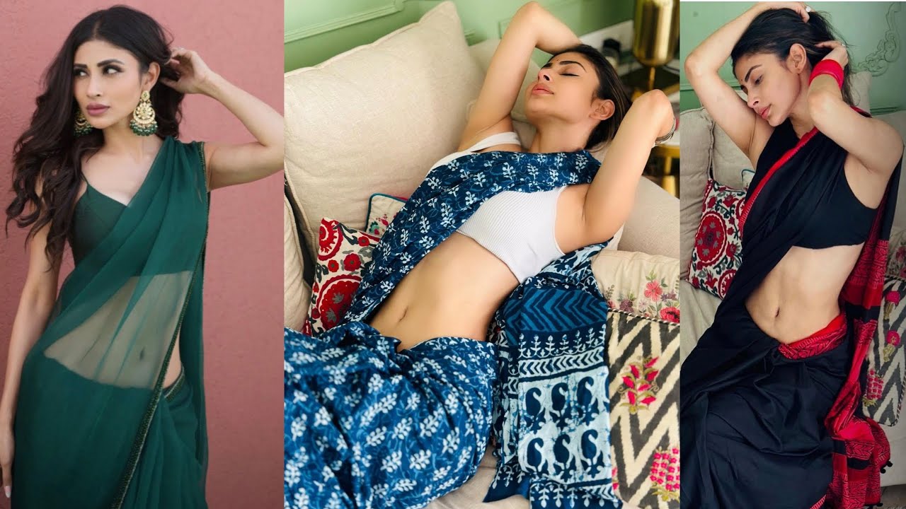 Mouni Roy Hot Saree Photoshoot Part 3 | Actress Mouni Roy's Ethereal Saree Fashion Looks Compilation