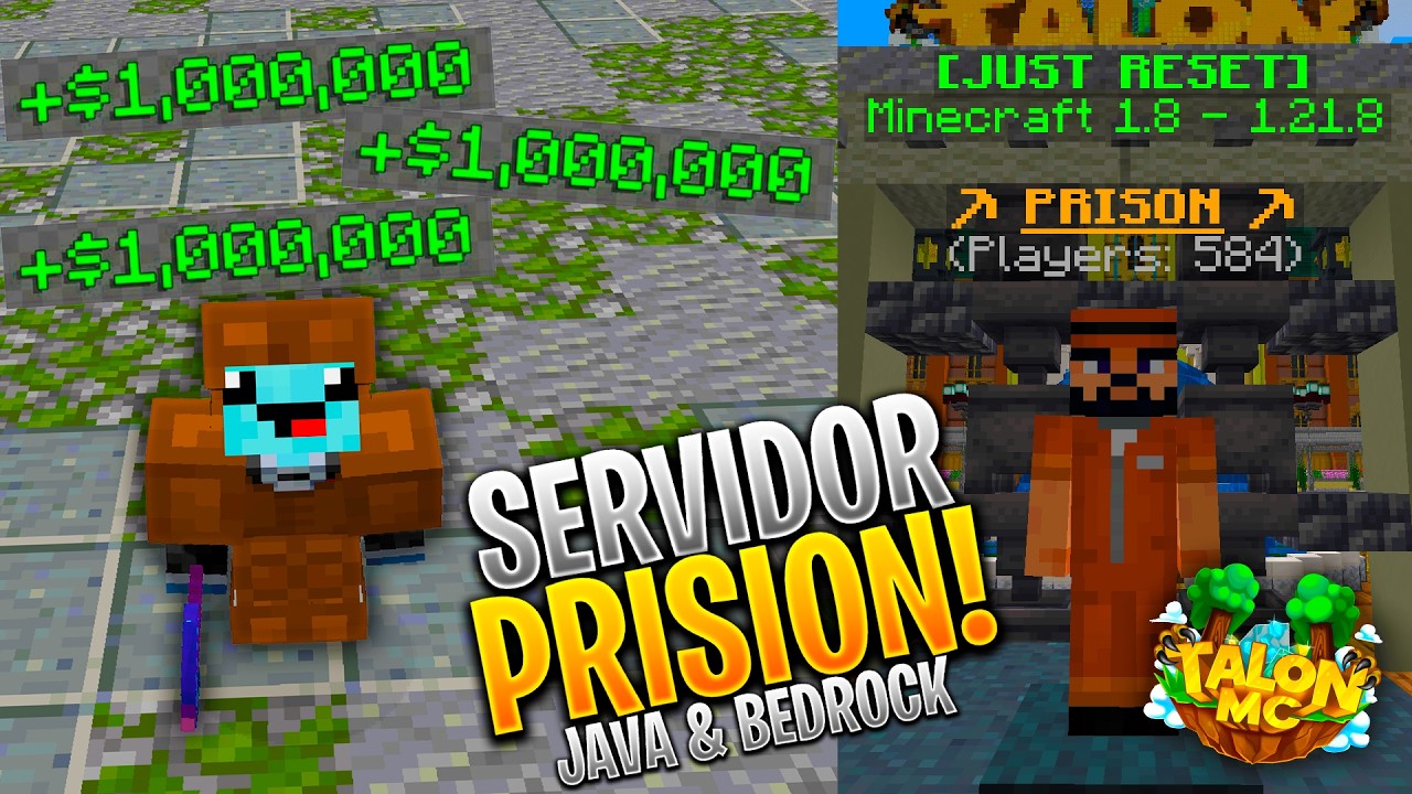 El mejor servidor de PRISON OP para JUGAR 🎮 con tus AMIGOS en 🌟 MINECRAFT | Tal&oacute;nMC 🔔