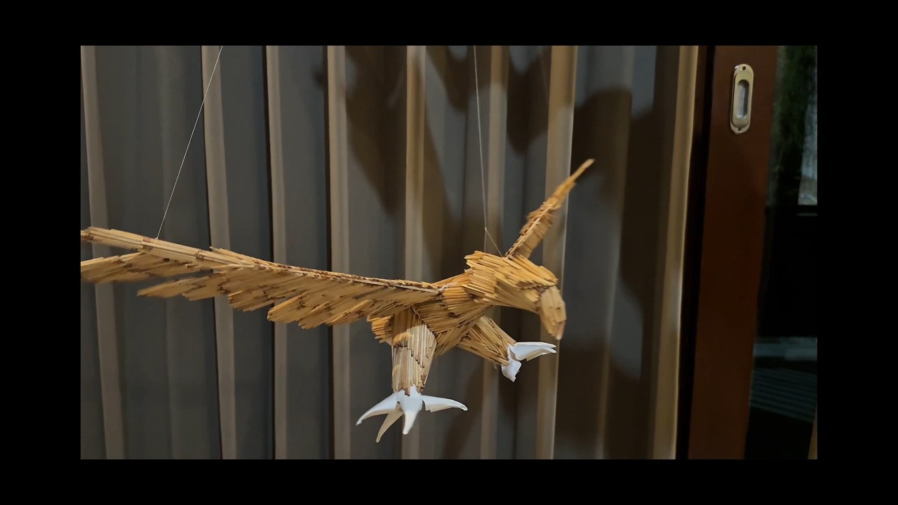 I Built a Flying Eagle Using Only Matchsticks