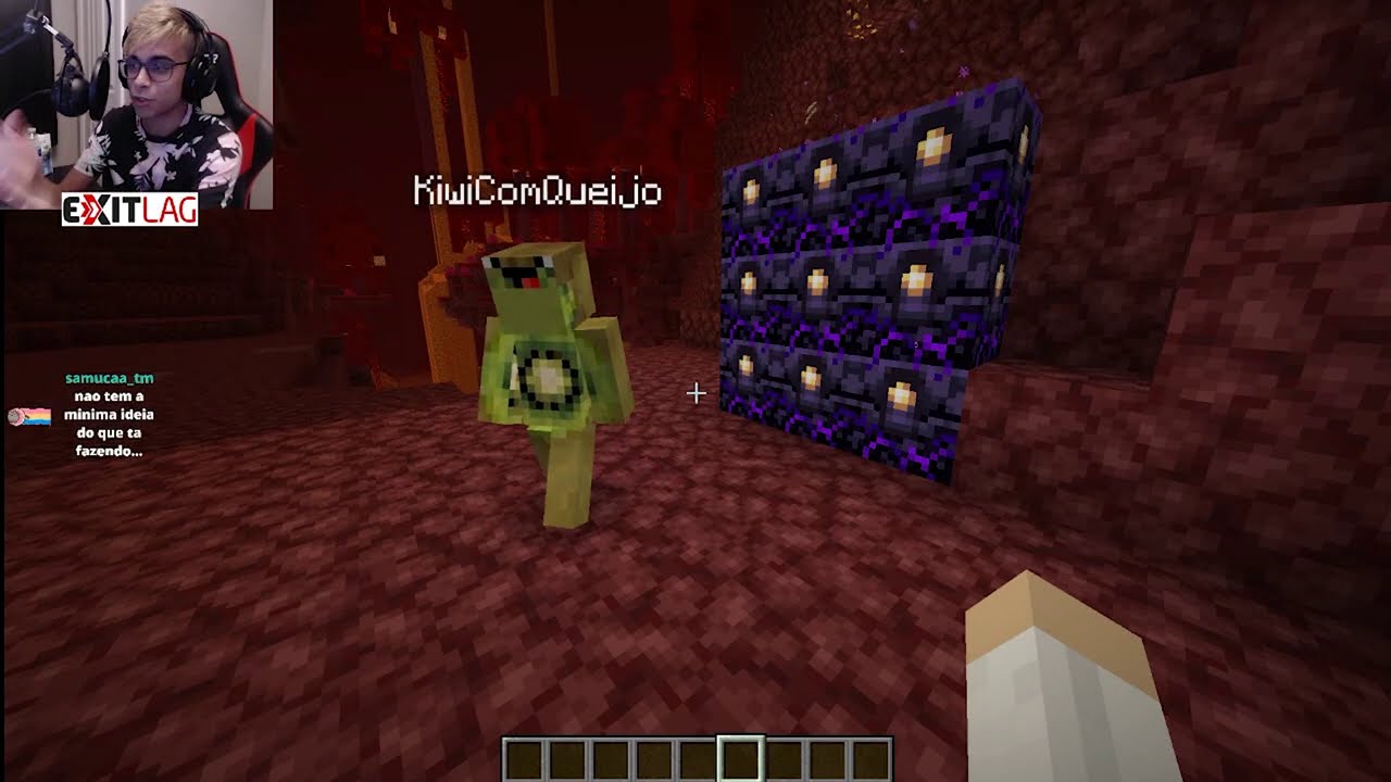fenyx e kiwi tentando sair do nether durante 1 hora e meia