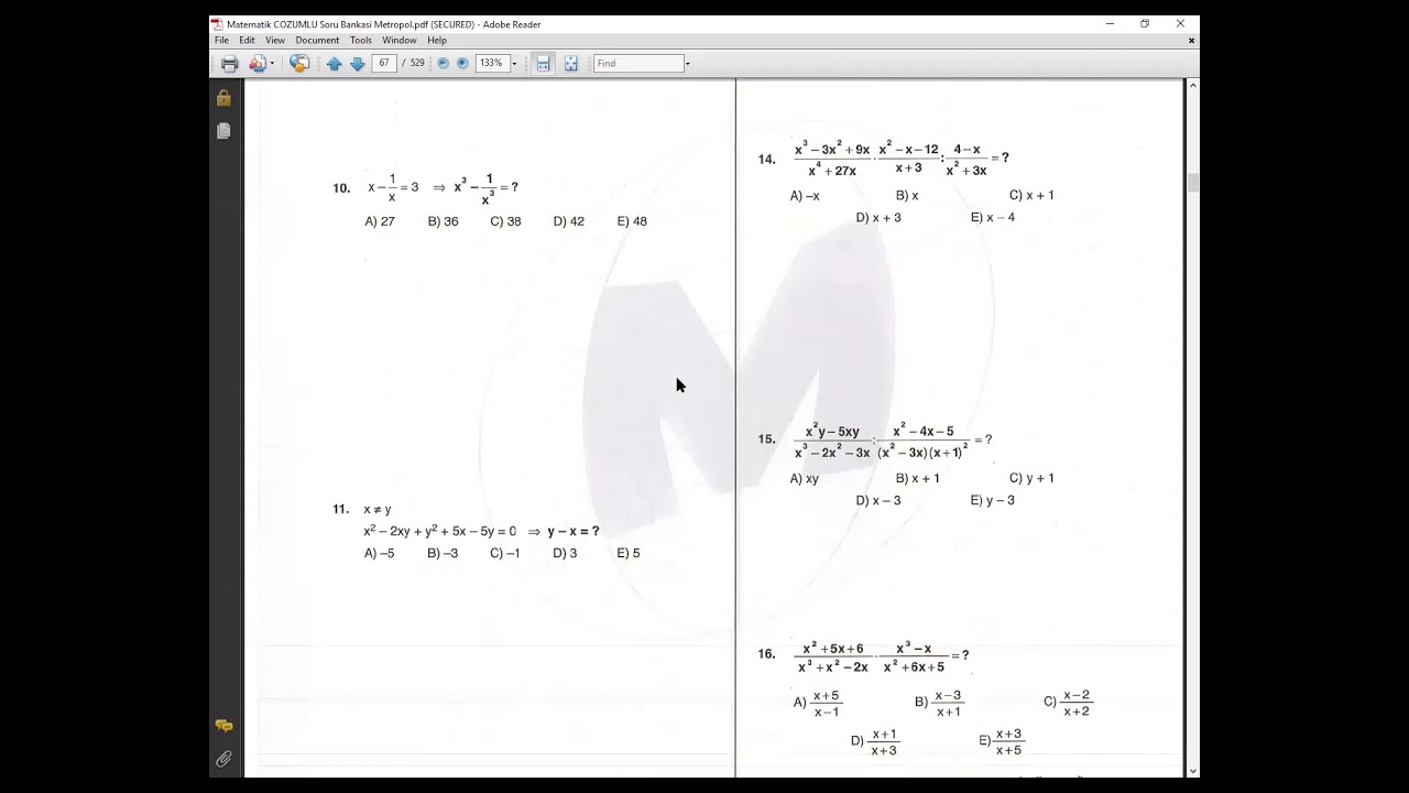 YOS || Lecture# 13 || Factorization || Turkey MBBS Entry Test