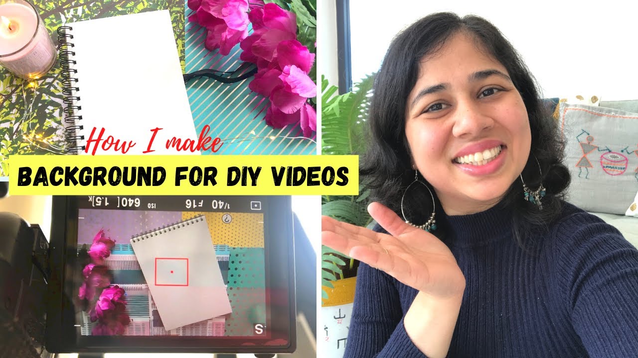 How I make Background for my DIY Videos I Easy way to make cute background for DIY & Craft videos