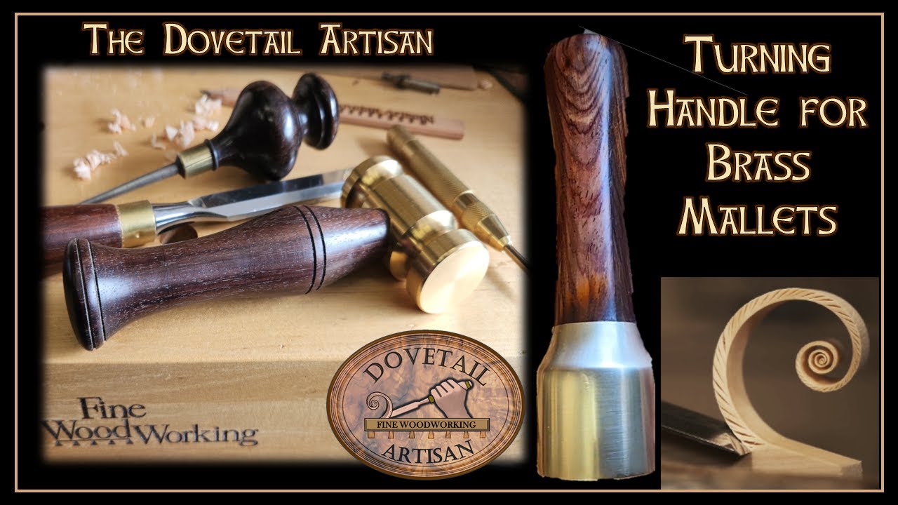 Turning Handle for Brass Mallets ~ The Dovetail Artisan