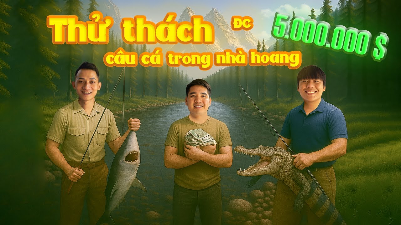 DT - Thử thách 10 giờ câu cá trong nhà hoang NTN(10hour fishing challenge in the abandoned house