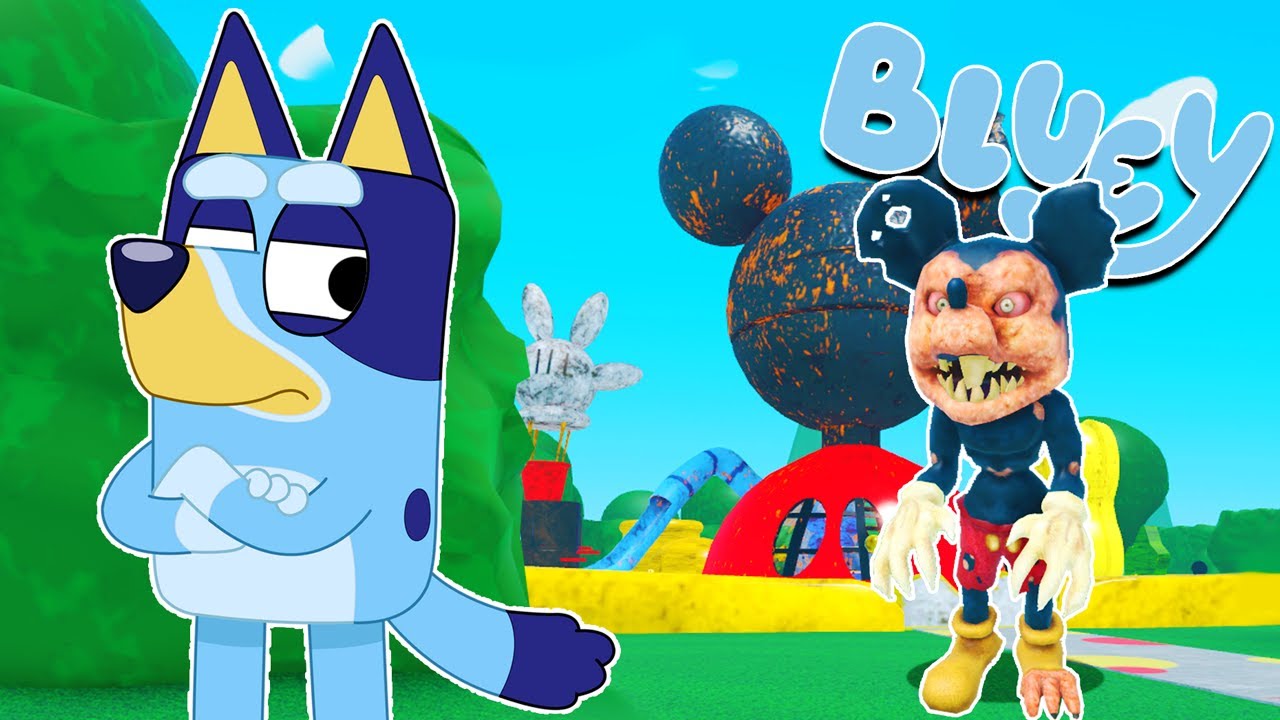 ¿Qué le PASO a MICKEY MOUSE en este MUNDO? | Las Aventuras de BLUEY en ROBLOX!