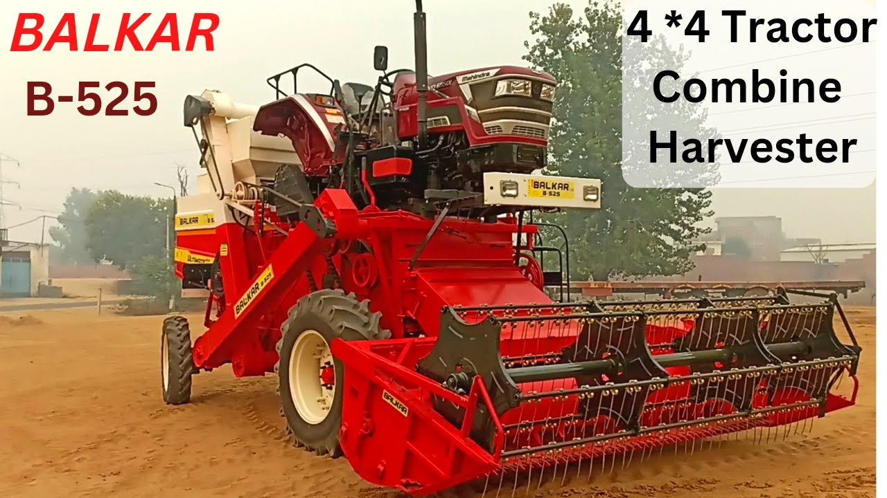 Balkar B-525 4 By 4 Tractor Combine harvester | Balkar Tractor combine harvester | Balkar combine