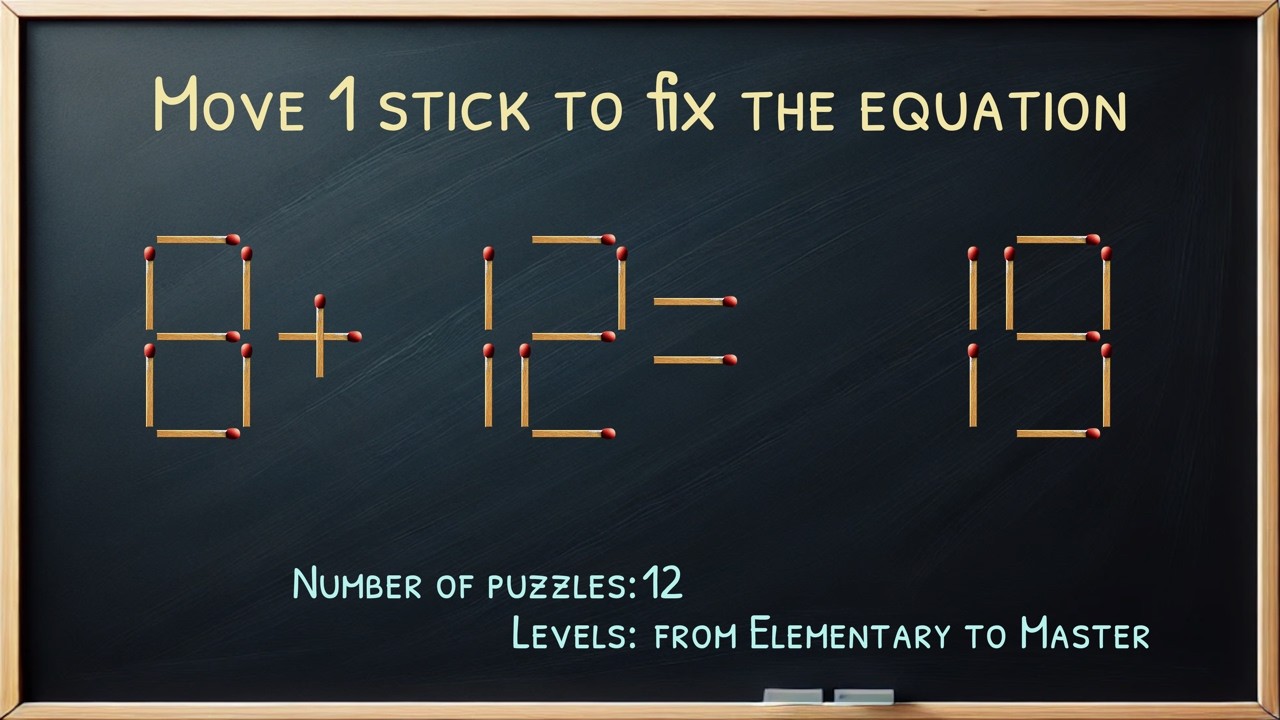 Matchstick Brain Teaser: Move One Stick to Fix #459