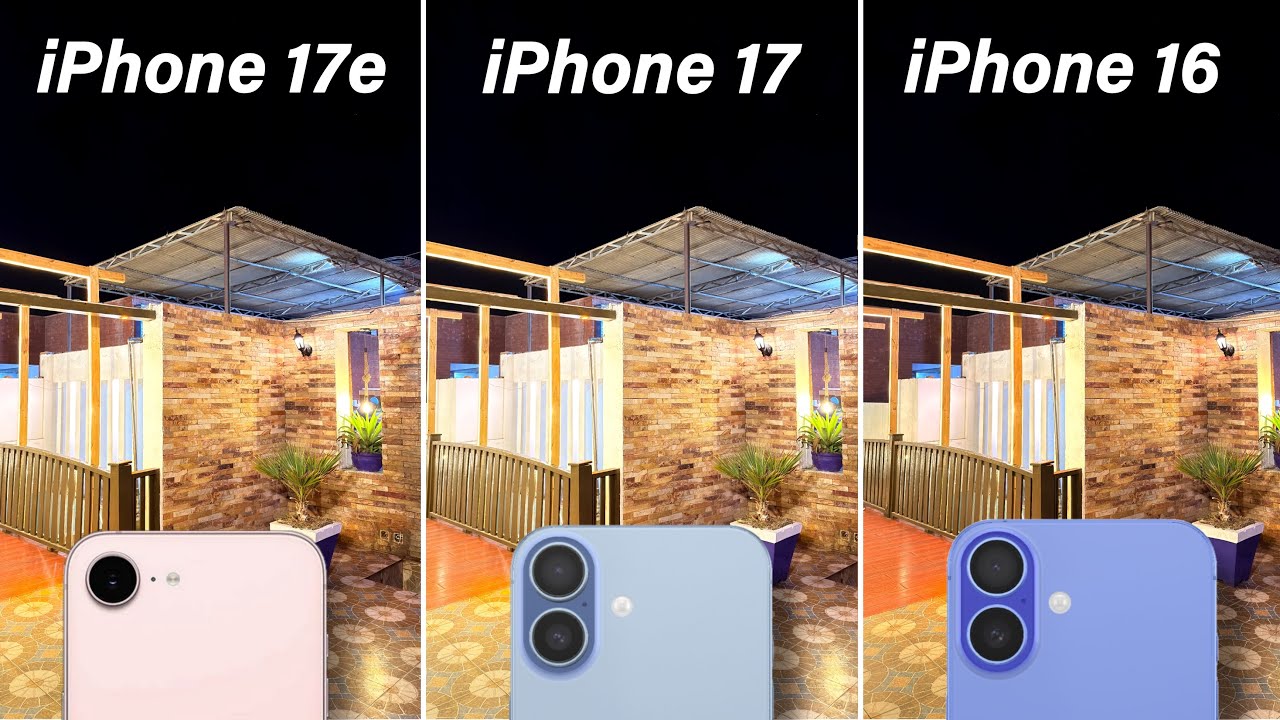 Confronto tra i test delle fotocamere di iPhone 17e, iPhone 17 e iPhone 16
