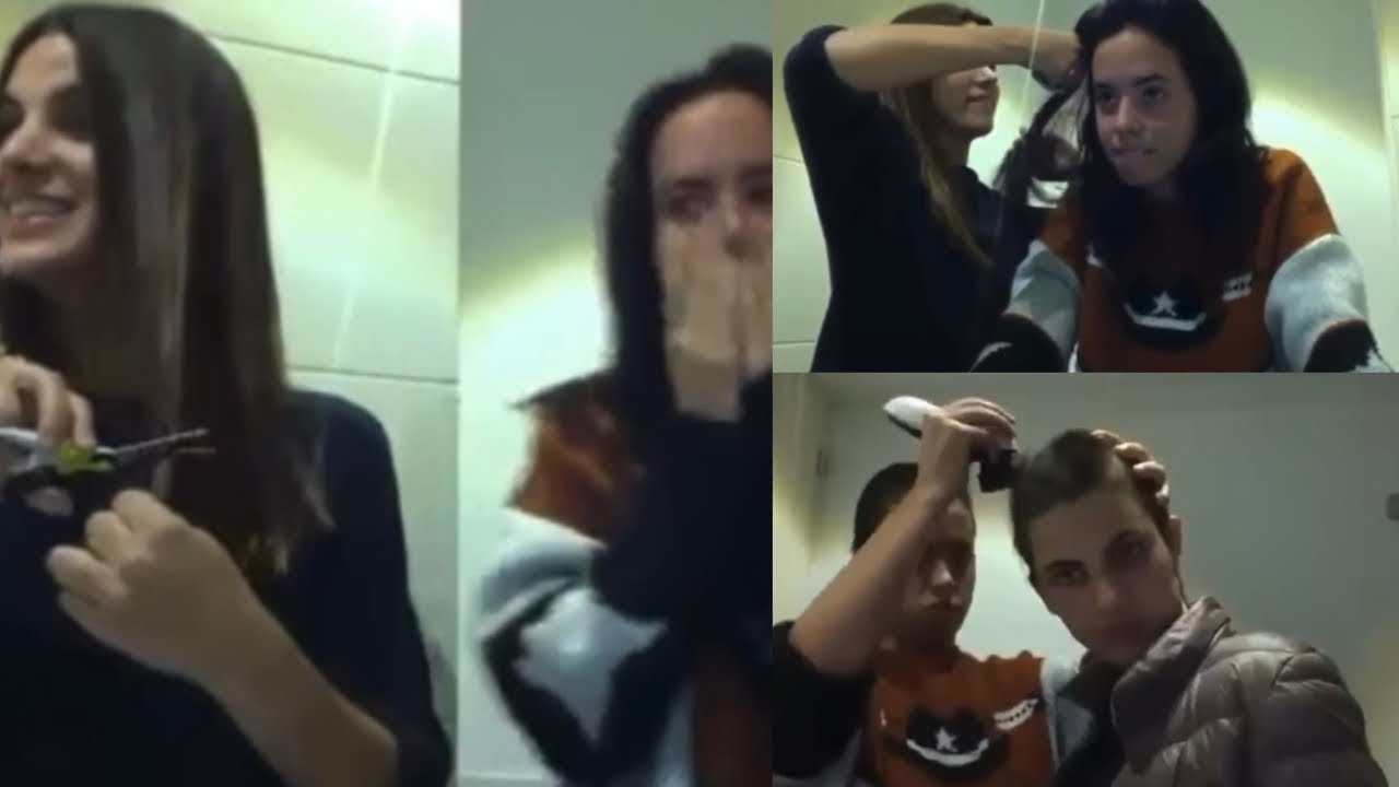 2 Girlfriends Cut & Shave Eachothers Heads In Bathroom | Woman Headshave