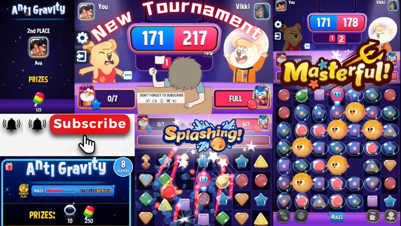 Match Masters, New Tournament, Anti Gravity, 2nd, Billie Boom, Legendary Boosters, Prizes , Gameplay
