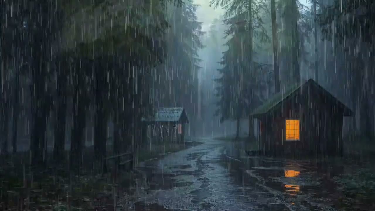 Heavy Rainstorm ASMR for Deep Focus and Restful Sleep | Relaxing Rain Noise for Stress Relief