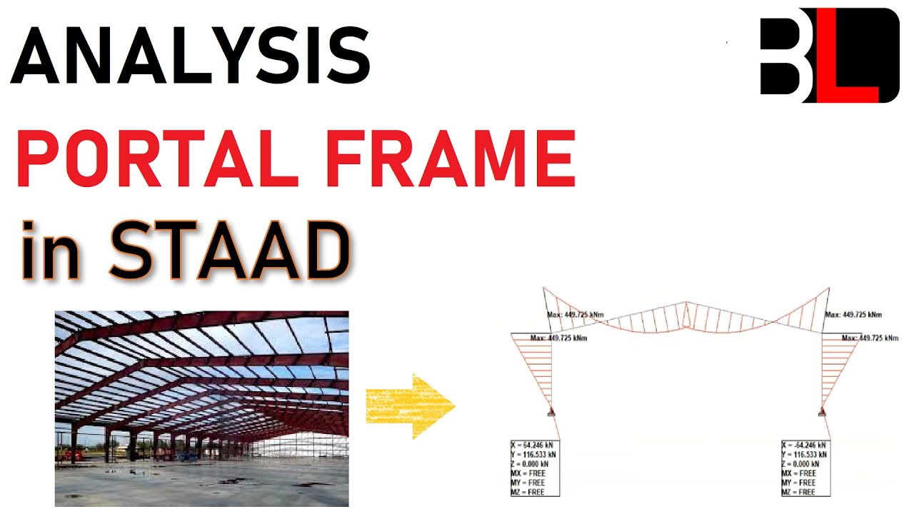 Analysis of Portal Frame in STAAD #staadpro #staad #civilengineering
