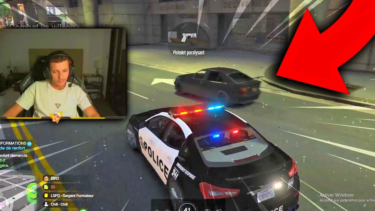 WALID EN COURSE POURSUITE DU C&Ocirc;T&Eacute; DES FLICS !! (best of gta rp)