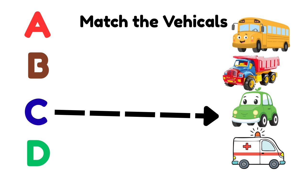 ABC with Vehicles 🚗 | Alphabet Matching for Kindergarten Kids (Ages 4–6)