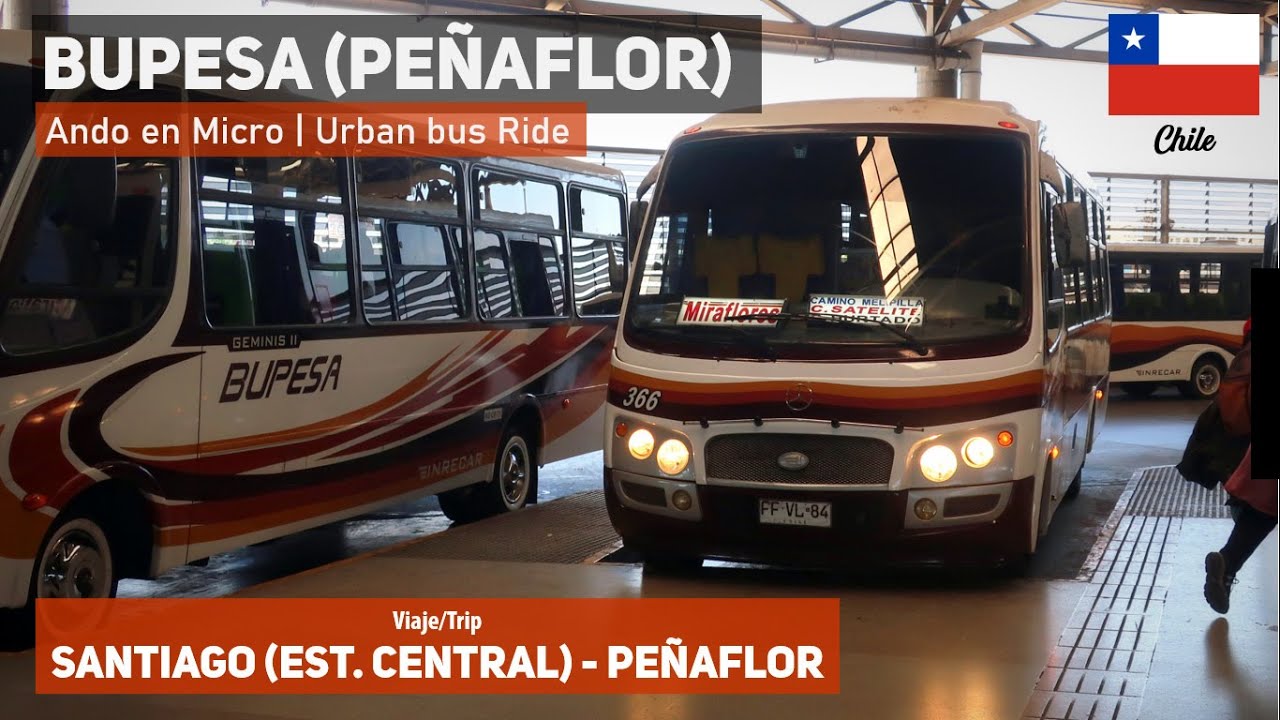 Поездка Сантьяго - Пеньяфлор на автобусе BUPESA, блок Inrecar Geminis