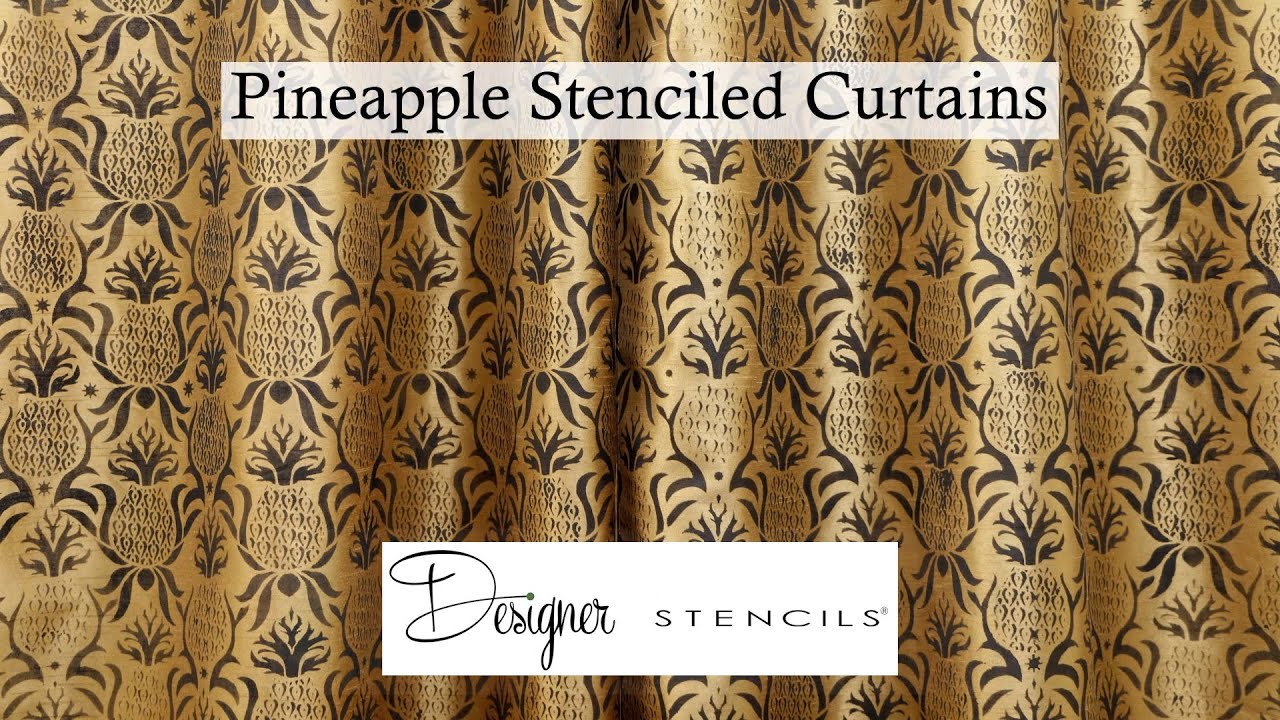How to Stencil Curtains - Stenciling on Fabric | Designer Stencils