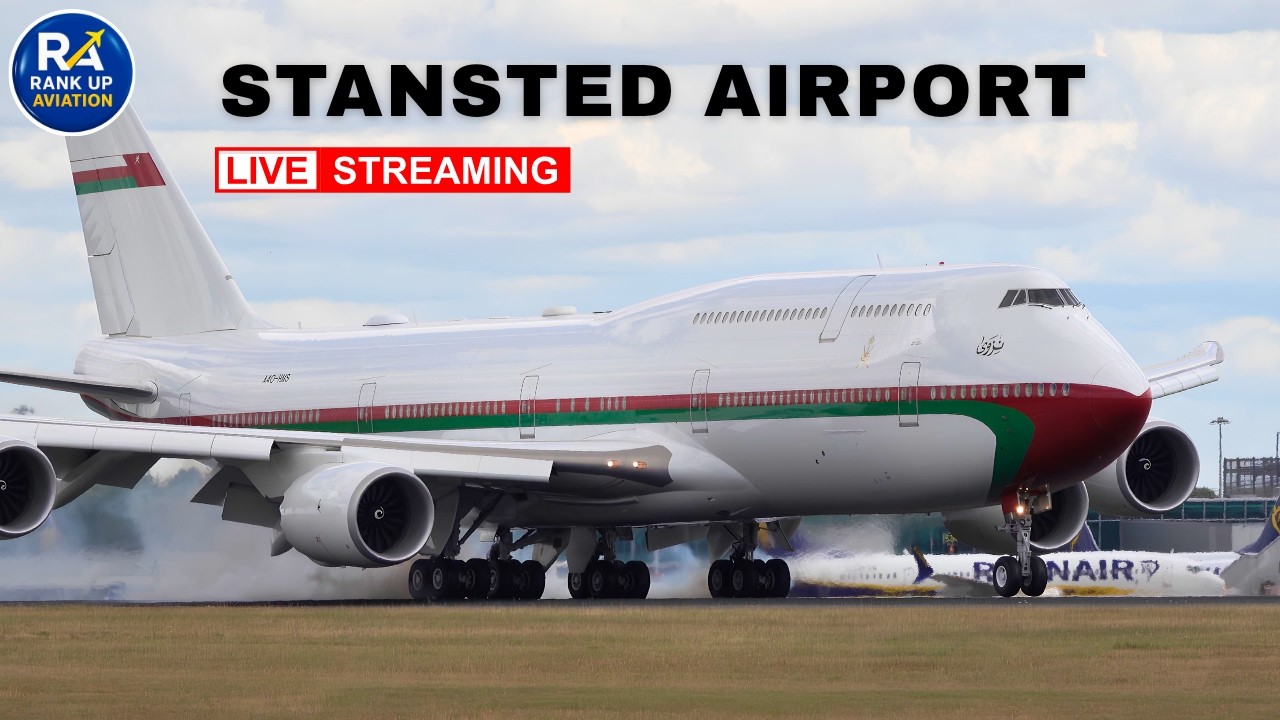 🔴 Stansted Airport Plane Spotting | OMAN B747 , ETIHAD B787-9, EMIRATES B777-3, UAE BBJ, SAUDI MEDIC