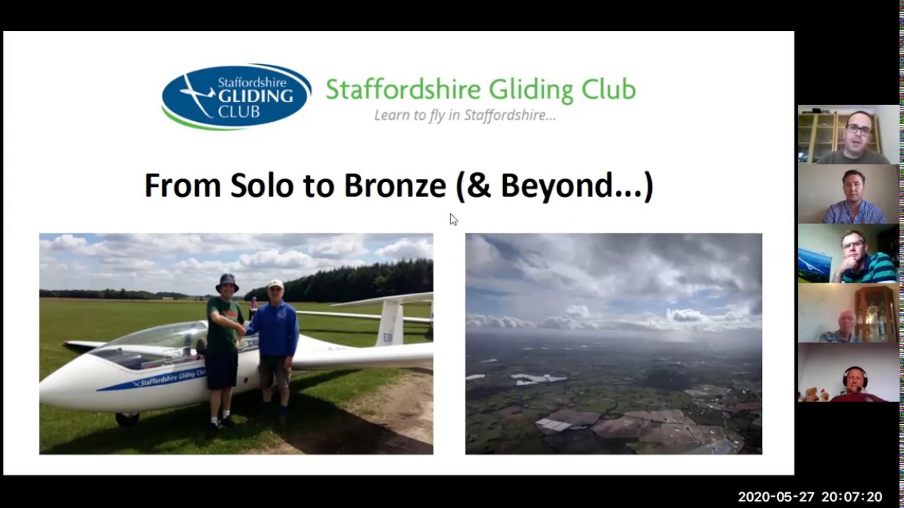 Staffordshire Gliding Club Zoom Talk by Tiago Oliveira - From Solo to Bronze and Beyond