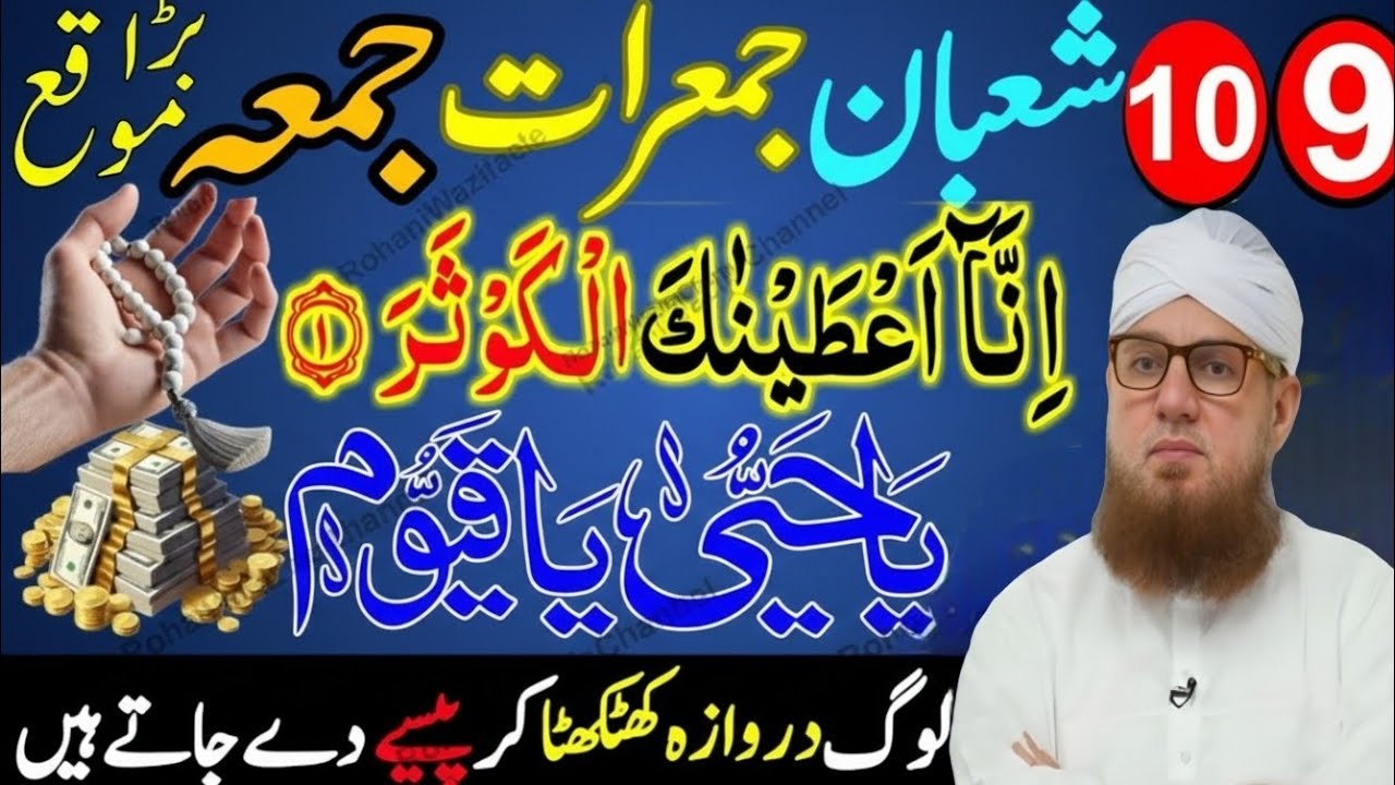 9–10 Shaban 2nd Jumerat Jumma | Surah Kausar & Habib Attari New voice 