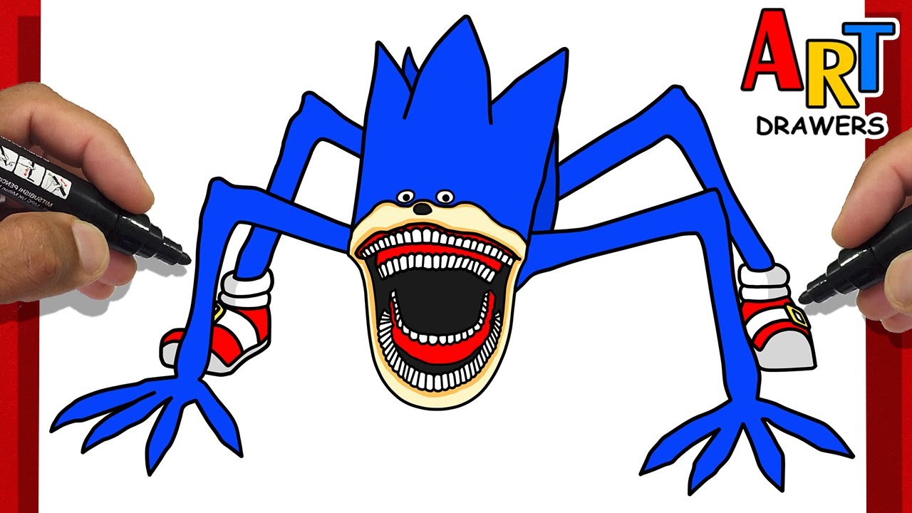 How To Draw SONIC Tapes (Shin Sonic) - The Hedgehog - You’ll be amazed 😱