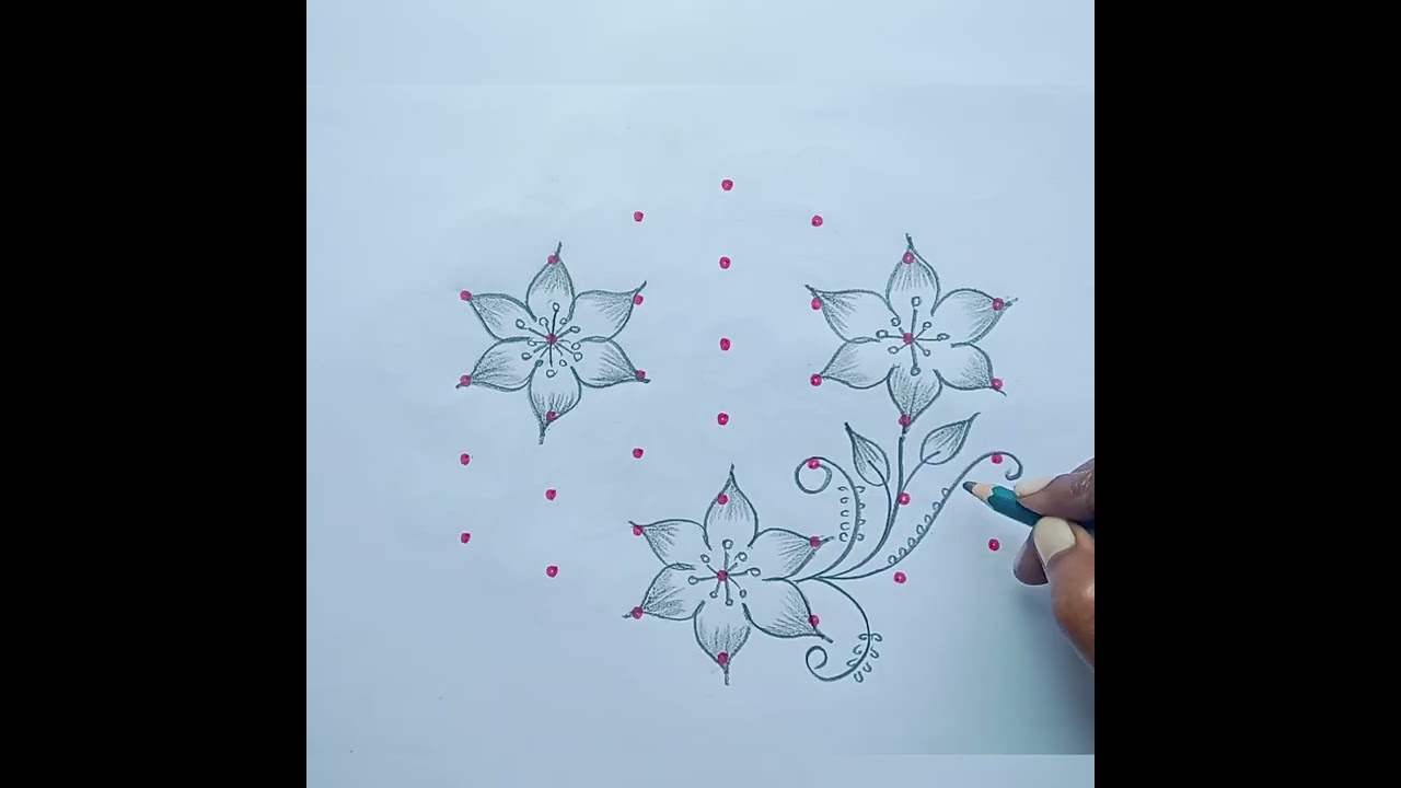🌺🌺 மார்கழி மாதம் கோலம் 🌺 creativity 👍🌺 just 7 dots 🌺 different 🌺 simple pulli rangoli 🌺